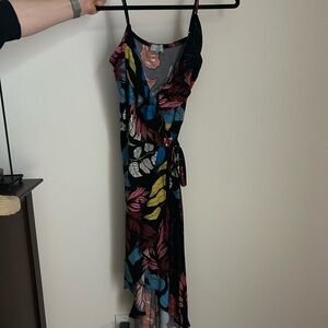 Veronica M Black and Blue Asymmetrical Sundress